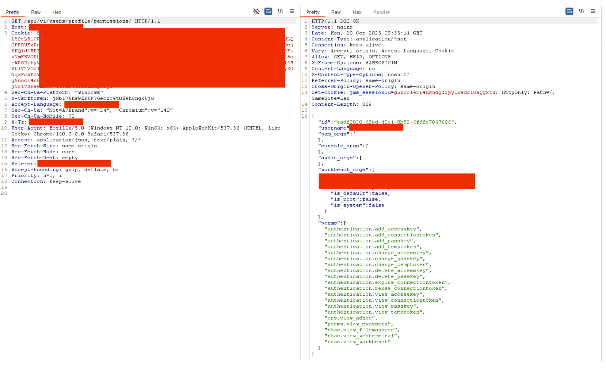 Low-privilege user permissions used in the exploit